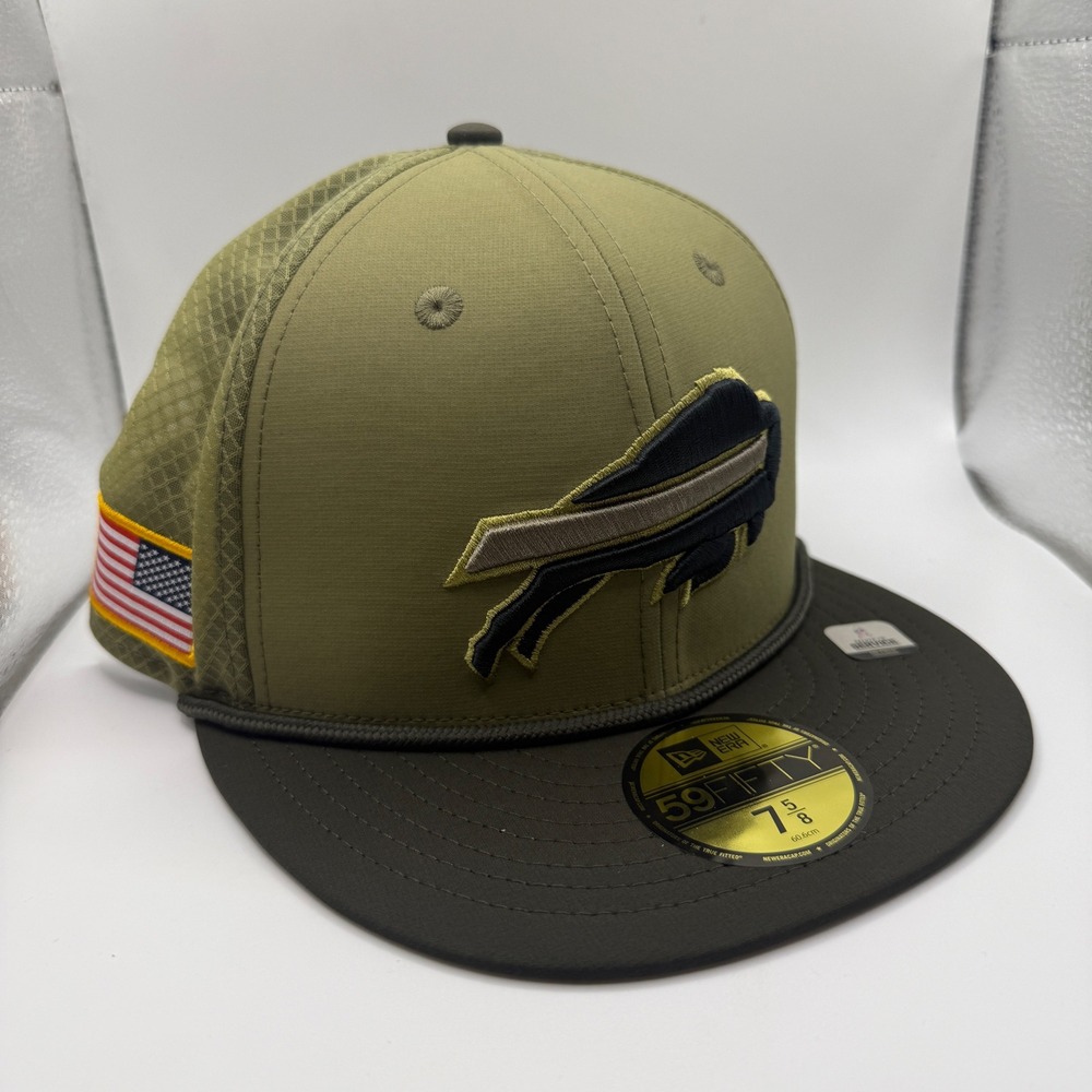 New Era 59FIFTY Buffalo Bills Salute to Service Hat Olive Green 7 5/8